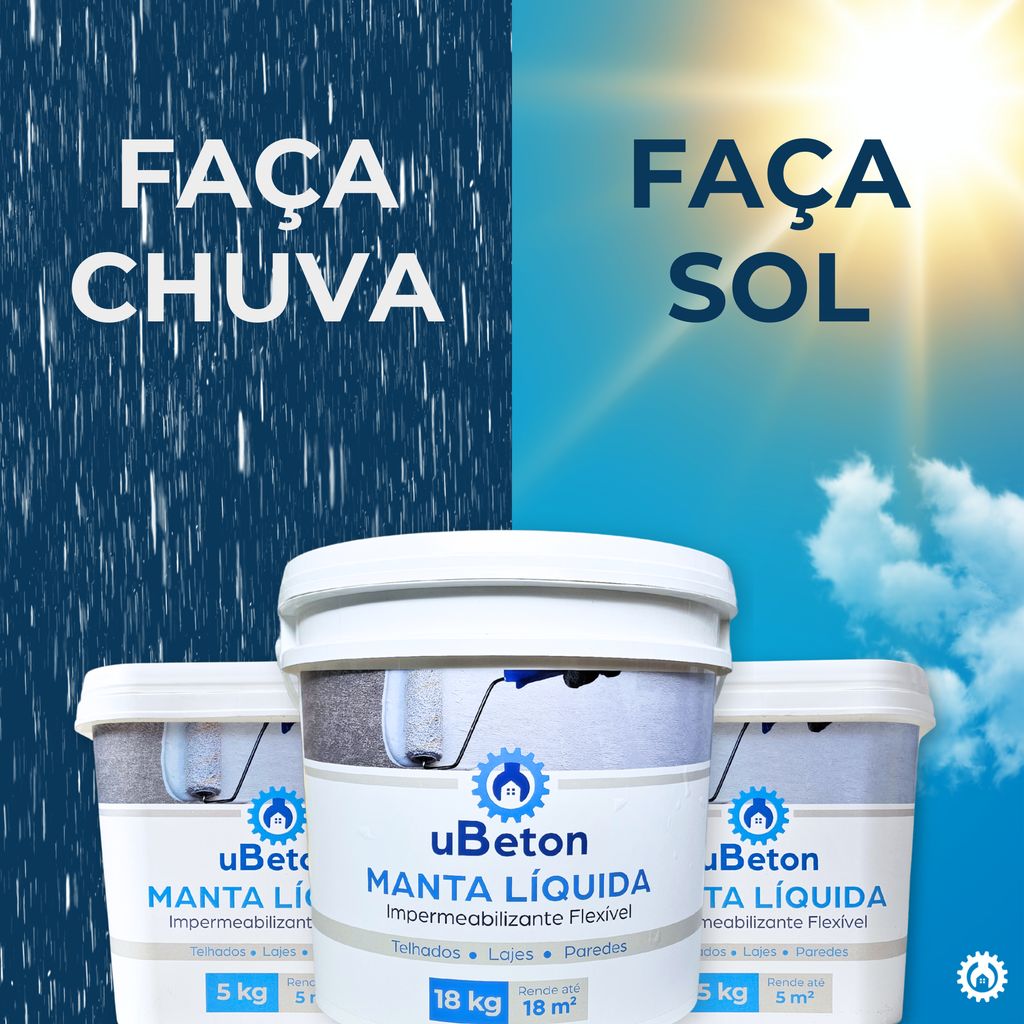 Manta Líquida Impermeabilizante Branca 5kg - uBeton