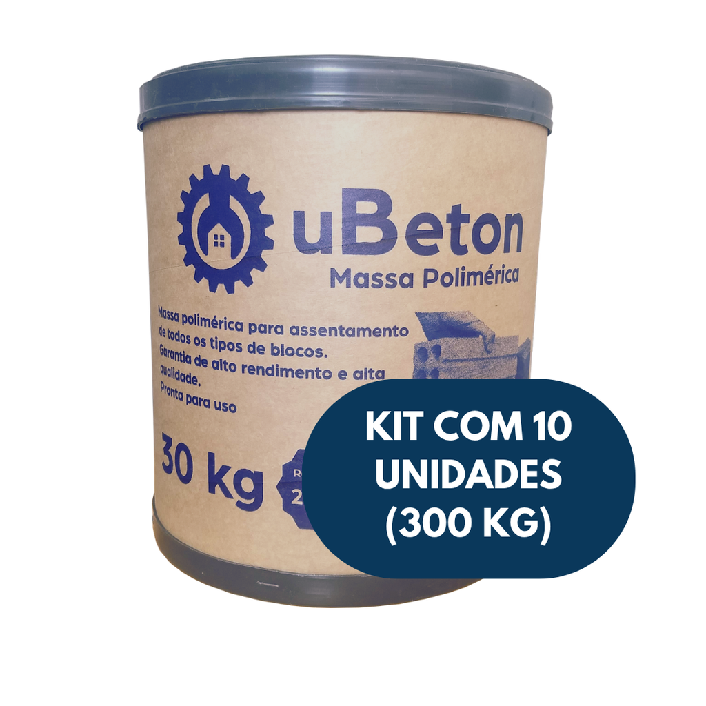 Massa Polimérica uBeton - Barrica 30kg - 10und - 300kg